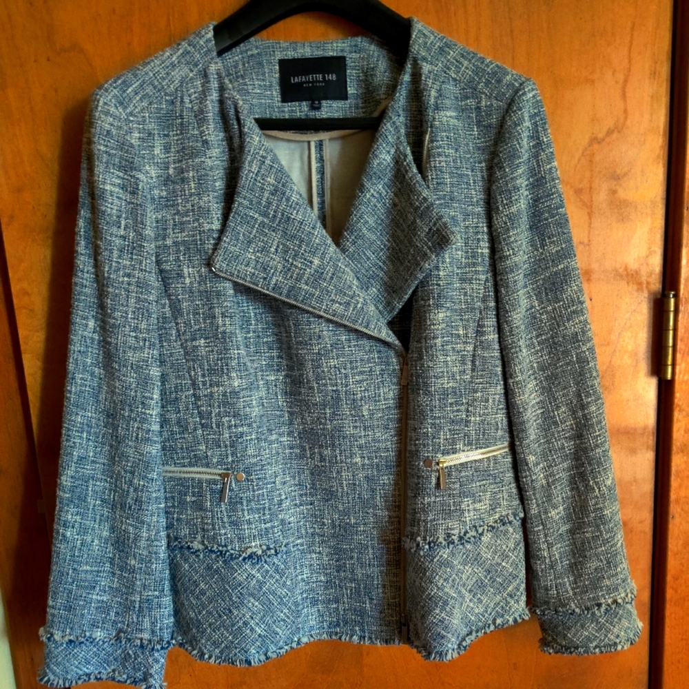 Lafayette 148 Tweed Moto jacket